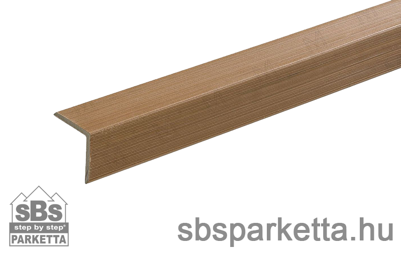 003990 - MM WPC Prestige Co-extrudált lezáróprofil, bordázott, szín: Customized Teak, 50x50x2900 mm - MMW215