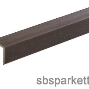 003990 - MM WPC Prestige Co-extrudált lezáróprofil, bordázott, szín: Dark Umber 50x50x2900 mm - MMW210