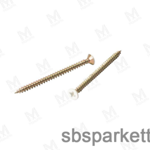 004990- MM WPC PRESTIGE CO takaróprofil rögzítőcsavar 4x60 Sülly.fejű, Acél, horg, festett RAL1013 (Albus) színben 100db/csom